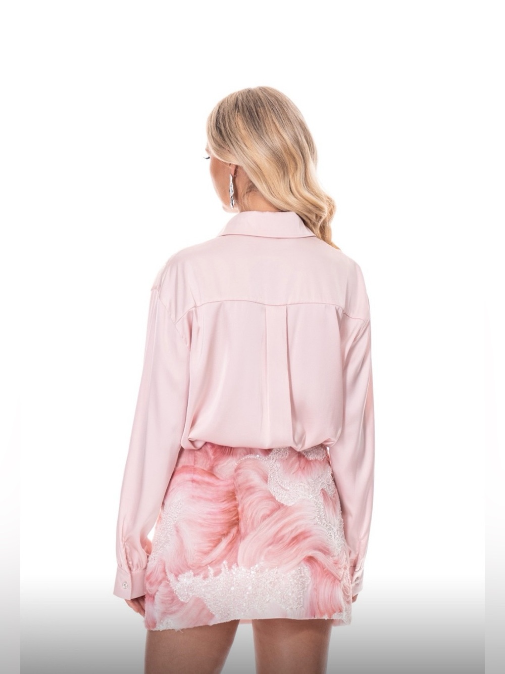 Blush Marble Sequin Luxe Skirt Set - Picture 3 of 3